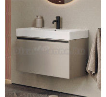 Тумба с раковиной Aqwella Pure 80 капучино светлый