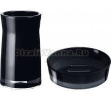 Набор Стакан Ridder Disco 2103110 черный + Мыльница 2103310 черная