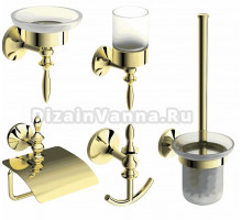 Набор Мыльница Art&Max Bohemia AM-E-4299-Do + Стакан AM-E-4268-Do + Ершик AM-E-4281-Do + Держатель AM-E-4283-Do + Крючок AM-E-4286B-Do