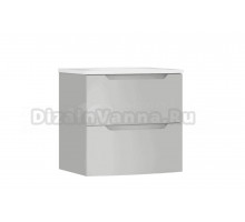 Тумба с раковиной Belux Ганновер 60 подвесная, silver, 2 ящика