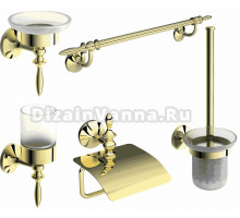 Набор Мыльница Art&Max Bohemia AM-E-4299-Do + Стакан AM-E-4268-Do + Полотенцедержатель AM-E-4224-Do + Ершик AM-E-4281-Do + Держатель AM-E-4283-Do