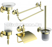 Набор Мыльница Art&Max Bohemia AM-E-4299-Do + Стакан AM-E-4268-Do + Полотенцедержатель AM-E-4248-Do + Ершик AM-E-4281-Do + Держатель AM-E-4283-Do