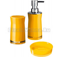 Набор Стакан Ridder Disco 2103104 желтый + Мыльница 2103304 желтая + Дозатор 2103504 желтый