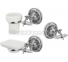 Набор Стакан Art&Max Barocco AM-1787-Cr + Мыльница AM-1786-Cr + Крючок AM-1784-Cr