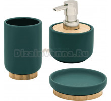 Набор Стакан Ridder Fancy 2126105 зелёный + Мыльница 2126305 зеленая + Дозатор 2126505 зелёный