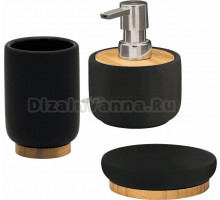 Набор Стакан Ridder Fancy 2126110 черный + Мыльница 2126310 черная + Дозатор 2126510 черный