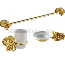 Набор Стакан Art&Max Rose AM-0914-Do + Мыльница AM-B-0915-Do + Полотенцедержатель AM-0917-Do