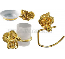 Набор Стакан Art&Max Rose AM-0914-Do + Мыльница AM-B-0915-Do + Полотенцедержатель AM-0916-Do