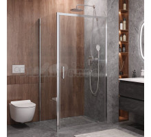 Душевой уголок Cezares Molveno AH 1 100+90 C Cr IV 100х90 см, профиль хром, стекло прозрачное