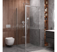 Душевой уголок Cezares Molveno AH 1 80+100 C Cr IV 80х100 см, профиль хром, стекло прозрачное