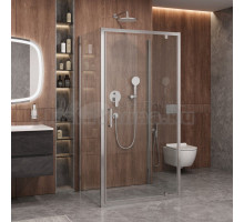 Душевой уголок Cezares Molveno BA2 100+80 C Cr IV 100х80 см, профиль хром, стекло прозрачное