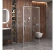 Душевой уголок Cezares Molveno BA2 80+80 C Cr IV 80х80 см, профиль хром, стекло прозрачное