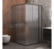 Душевой уголок Cezares Molveno A 22 90+20 P GM 110х110 см, профиль оружейная сталь, стекло рифленое