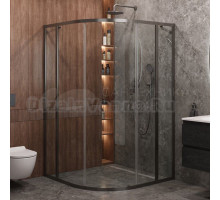 Душевой уголок Cezares Molveno R 11 90+20 C GM IV 110х110 см, профиль оружейная сталь, стекло прозрачное