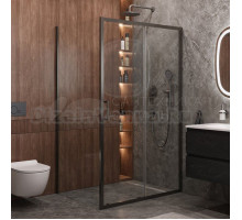 Душевой уголок Cezares Molveno AH 11 120+90 C GM IV 120х90 см, профиль оружейная сталь, стекло прозрачное