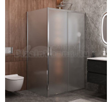 Душевой уголок Cezares Molveno AH 11 130+90 P Cr 130х90 см, профиль хром, стекло рифленое