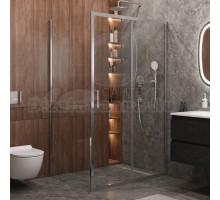 Душевой уголок Cezares Molveno AH 11 140+90 C Cr IV 140х90 см, профиль хром, стекло прозрачное