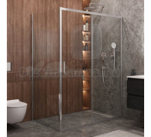 Душевой уголок Cezares Molveno AH 11 150+90 C Cr IV 150х90 см, профиль хром, стекло прозрачное