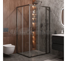 Душевой уголок Cezares Molveno AH 21 100+20 C GM IV 120х100 см, профиль оружейная сталь, стекло прозрачное