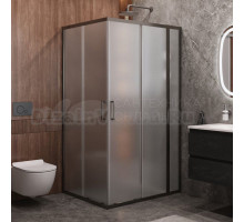 Душевой уголок Cezares Molveno AH 21 90+20 P GM 110х90 см, профиль оружейная сталь, стекло рифленое