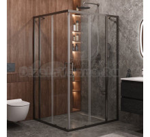 Душевой уголок Cezares Molveno AH 22 120+110 C GM IV 120х110 см, профиль оружейная сталь, стекло прозрачное