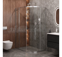 Душевой уголок Cezares Molveno RH 1 110+90 C Cr IV 110х90 см, профиль хром, стекло прозрачное