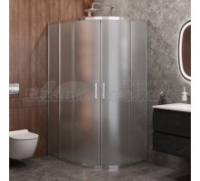 Душевой уголок Cezares Molveno RH 2 100+80 P Cr 100х80 см, профиль хром, стекло рифленое