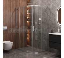 Душевой уголок Cezares Molveno RH 2 120+100 C Cr IV 120х100 см, профиль хром, стекло прозрачное