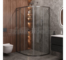 Душевой уголок Cezares Molveno RH 2 120+90 C GM IV 120х90 см, профиль оружейная сталь, стекло прозрачное