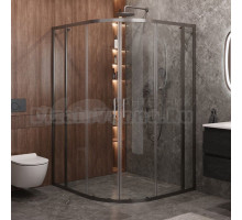 Душевой уголок Cezares Molveno RH 22 120+110 C GM IV 120х110 см, профиль оружейная сталь, стекло прозрачное