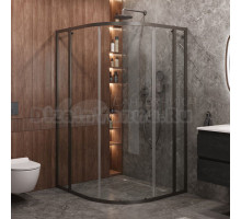 Душевой уголок Cezares Molveno RH 11 120+110 C GM IV 120х110 см, профиль оружейная сталь, стекло прозрачное