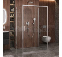 Душевой уголок Cezares Molveno AH 12 120+90 C Cr IV 120х90 см, профиль хром, стекло прозрачное