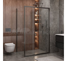 Душевой уголок Cezares Molveno AHF 31 120+90 C GM IV 120х90 см, профиль оружейная сталь, стекло прозрачное