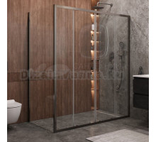 Душевой уголок Cezares Molveno AH 2+1 170+90 C GM IV 170х90 см, профиль оружейная сталь, стекло прозрачное