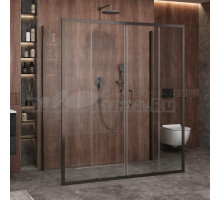 Душевой уголок Cezares Molveno AH 2+2 170+90 C GM IV 170х90 см, профиль оружейная сталь, стекло прозрачное