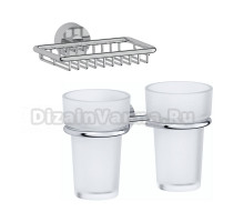 Набор Стакан FBS Nostalgy NOS 007 двойной + Мыльница NOS 050