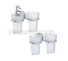Набор Стакан FBS Luxia LUX 007 двойной + Дозатор Luxia LUX 008 со стаканом