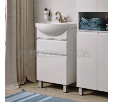 Тумба с раковиной Aqwella Rodos 50 напольная, белая