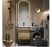 Мебель для ванной комнаты Aqwella Terra 53 L подвесная, под стиральную машину, дуб балтийский