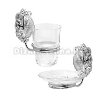 Набор Стакан Migliore Cleopatra 16649 настенный, хром + Мыльница 16651 подвесная, хром