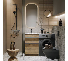 Мебель для ванной комнаты Aqwella Terra 53 L напольная, под стиральную машину, дуб балтийский