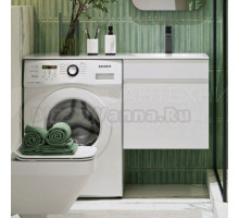 Тумба с раковиной Aqwella Duet 53 R подвесная, под стиральную машину, белая