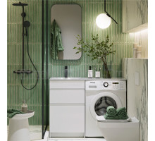 Мебель для ванной комнаты Aqwella Duet 53 L напольная, под стиральную машину, белая