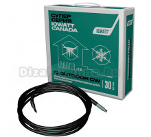 Греющий кабель IQ Watt IQ OUTDOOR CW 70 м, 30 Вт, для систем антиобледенения и снеготаяния