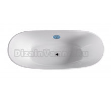 Ванна из искусственного камня Marmo Bagno Верона 170x75 см, отдельностоящая, белая, овальная