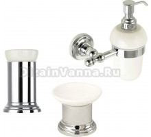 Набор Дозатор Migliore Mirella 17234 хром + Мыльница 17228 хром + Стакан 17226 хром