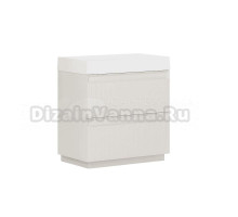 Тумба с раковиной Belux Базель 70 напольная, светлый миндаль матовый