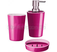 Набор Стакан Ridder Fashion Fashion 2001113 фиолетовый + Мыльница Fashion 2001313 фиолетовая + Дозатор Fashion 2001513 фиолетовый
