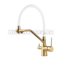 Смеситель для кухни Maretti Eleganza ENG31RGF13 золотой сатин, белый