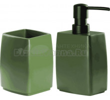 Набор Стакан Ridder Lea темно-зеленый + Дозатор темно-зеленый